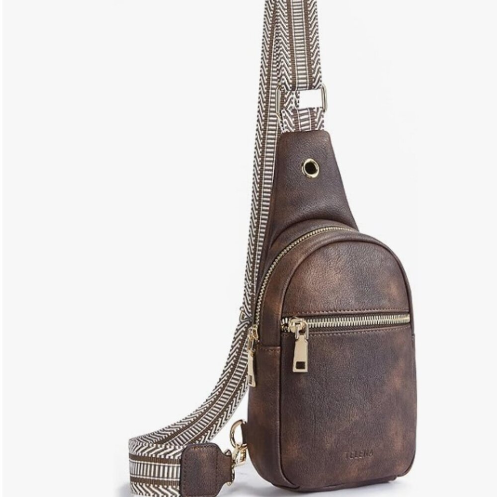Women's Faux Leather Sling Bag – Stylish & Functional Crossbody Fanny Pac